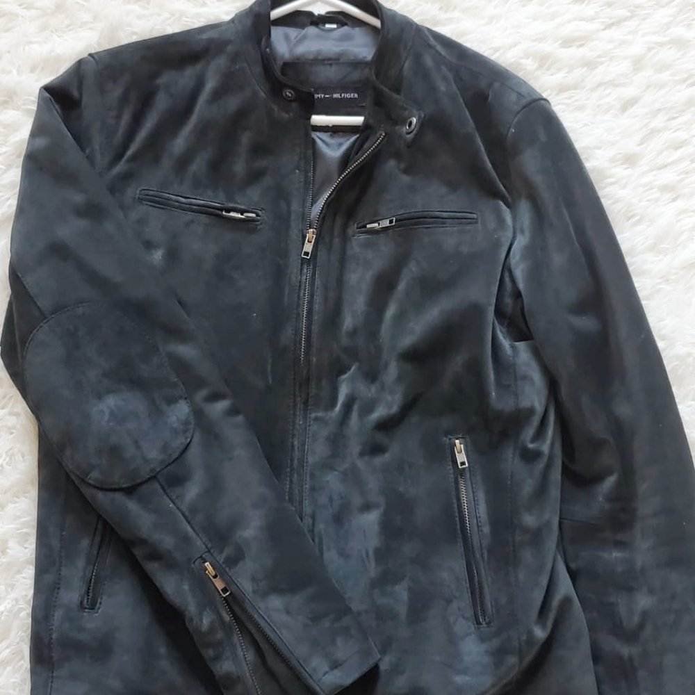 Tommy Hilfiger Men Leather Suede Lined Jacket